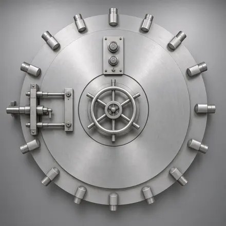 Steel vault door